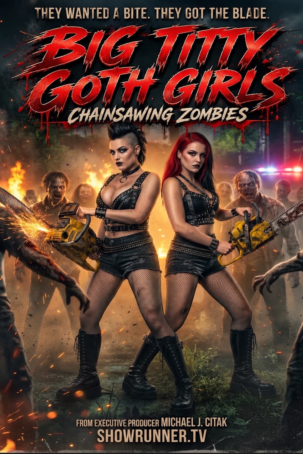 Big Titty Goth Girls: Chainsawing Zombies